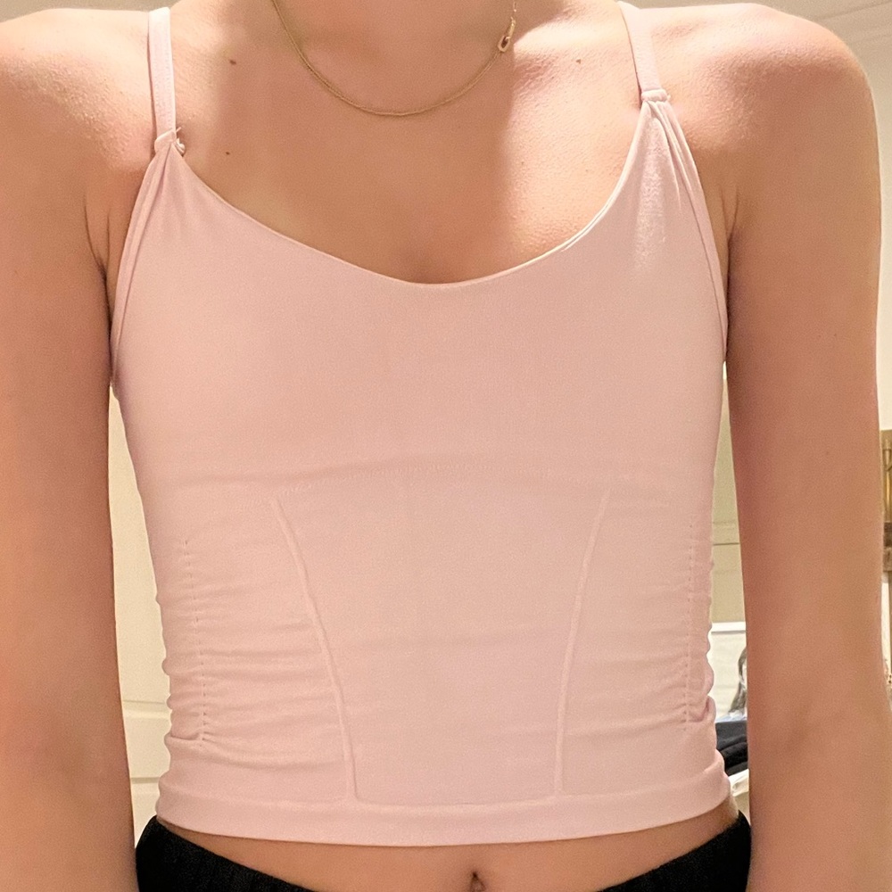 Free People Light Pink Workout Top